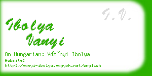 ibolya vanyi business card